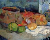 保罗 高更 : Still Life with Onions, Beetroot and a Japanese Print